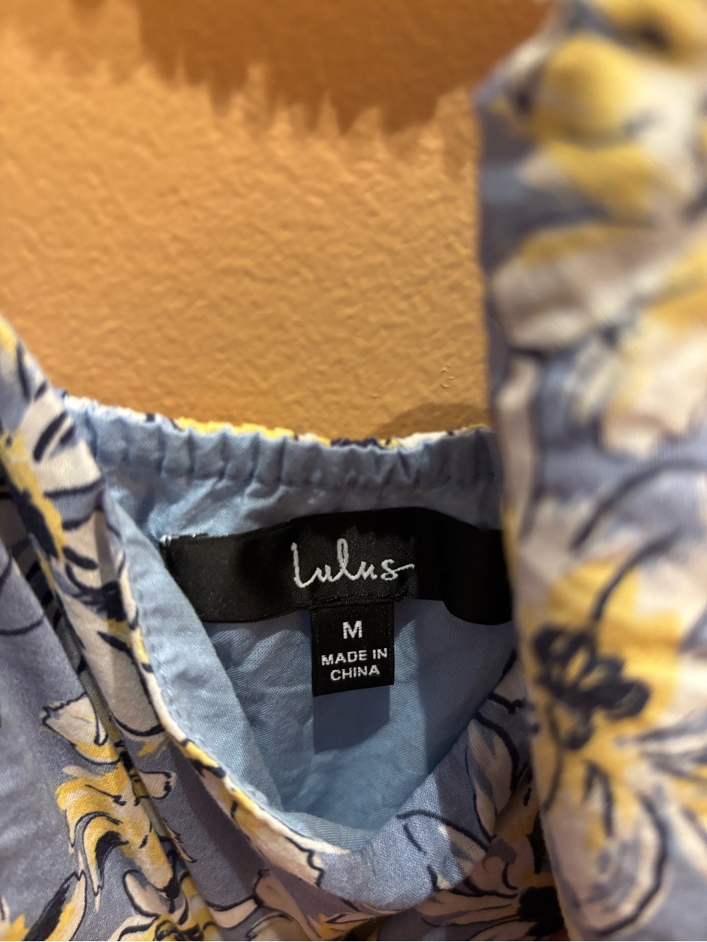 Lulus Blossom Together Light Blue Floral Print Cutout Mini Dress Size Medium - Picture 4 of 8